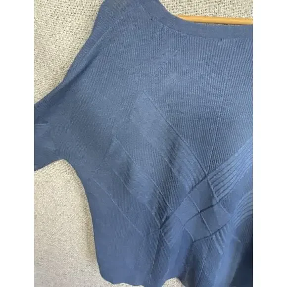 Smartwool Wool Blend Sweater Women’s XL Blue Recent Boxy Cozycore Quiet Luxury - Picture 8 of 11